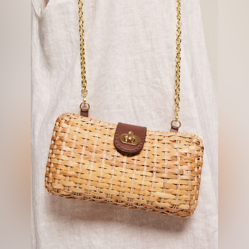 Kayu Crete small straw crossbody